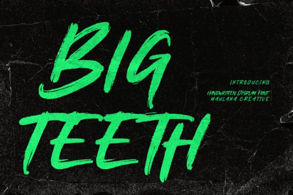 Bigteeth Handwritten Display Font for Makers