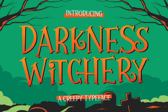 Darkness Witchery Display Font for Halloween Web Design