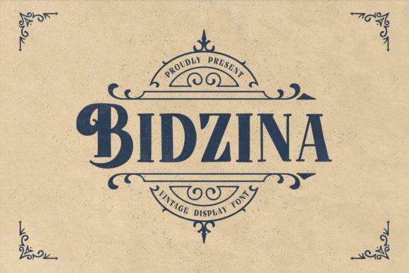 Discover the Charm of Bidzina: A Vintage-Style Display Font