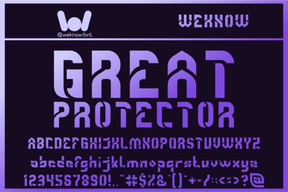 Great Protector: A Cool, Techno Display Font for Creative Projects