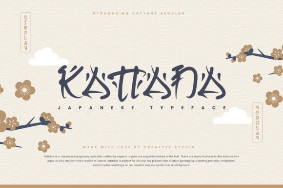 Kattana: A Cool, Japanese-Style Display Font for Editorial Design