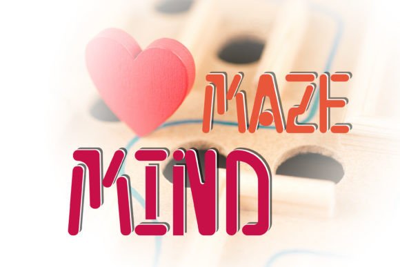 Maze Mind Display Font for Playful Digital Branding