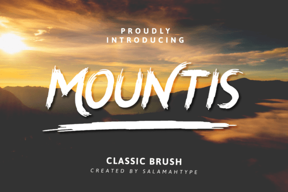 Mountis: A Stylish Brush Display Font for Creative Projects