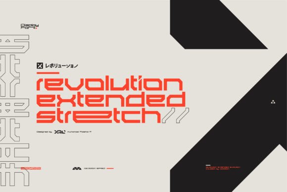 Revolution Extended Stretch: A Futuristic Display Font for Modern Design