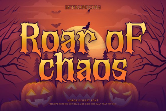 Roar of Chaos: A Spooky Display Font That Grabs Attention