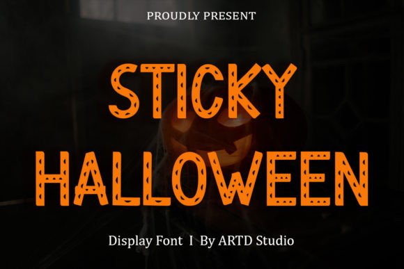Sticky Halloween: A Unique Display Font for Creative Projects